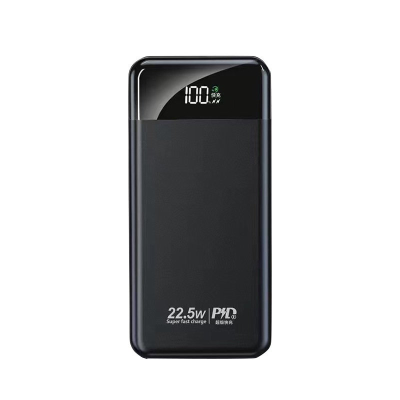 fuente de alimentación portátil al aire libre de tres líneas delgada de gran capacidad desmontable con cable de carga para cable general de teléfono móvil