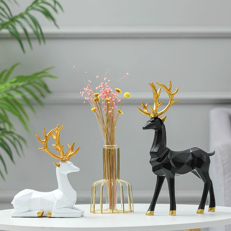 Скандинавский свет Роскошные современные минималистичные оригами олень креативные настольные украшения для гостиной украшения из смолы