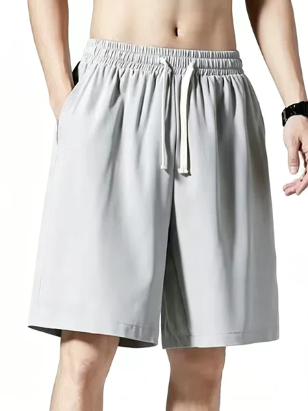 In-Stock Cross-Border Trade Men's Summer Thin Loose-Fitting Shorts for Outdoor Wear, Ice Silk Quick-Dry Sports Shorts