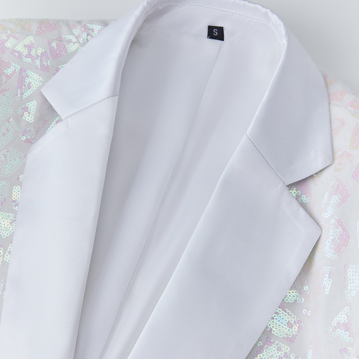 Sequined Triangle Men's Blazer For Evening Parties And Events_voghion.com