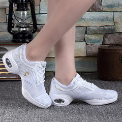 Spring and Autumn Mesh Surface Breathable Dance Shoes for Women and Adults, Medium Heel, Super Lightweight and Comfortable, Square Dance Shoes with Soft Sole for Women