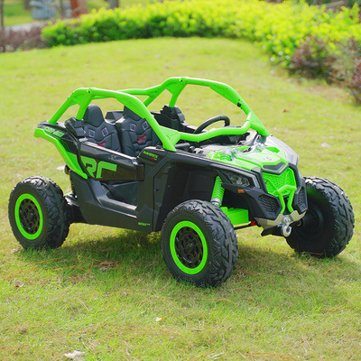 Bombardier todoterreno coche eléctrico para niños, coche de juguete para padres e hijos de cuatro ruedas, coche de control remoto para bebés de dos plazas para adultos