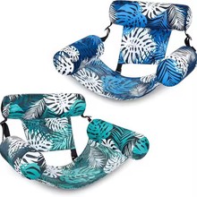 跨境爆款多功能夹网浮床水上可折叠三管靠背浮床水上漂浮吊床