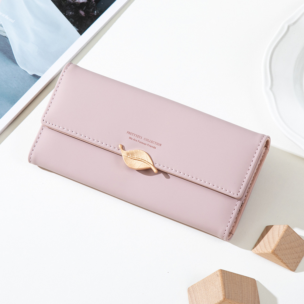 All Seasons Season Women'S Gender Women's Solid Color Pu Leather Buckle Wallets