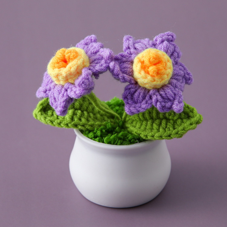 [완성된 작은 흰색 대야] 양방향 보라색 수선화