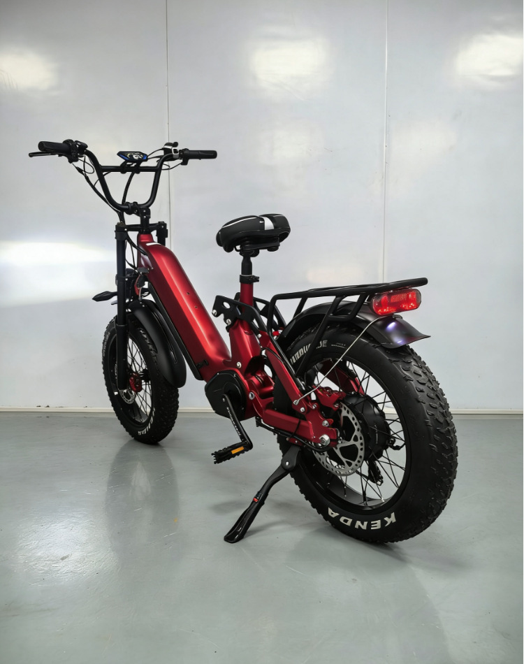 Exclusive cross-border supply of new models 20inch Fat tire 2-wheel electric motorcycle soft-tail mountain electric bicycle