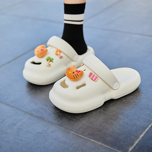 Hole slippers for women, new style for home and indoor, non-slip couple, thick-soled hole slippers for women, summer