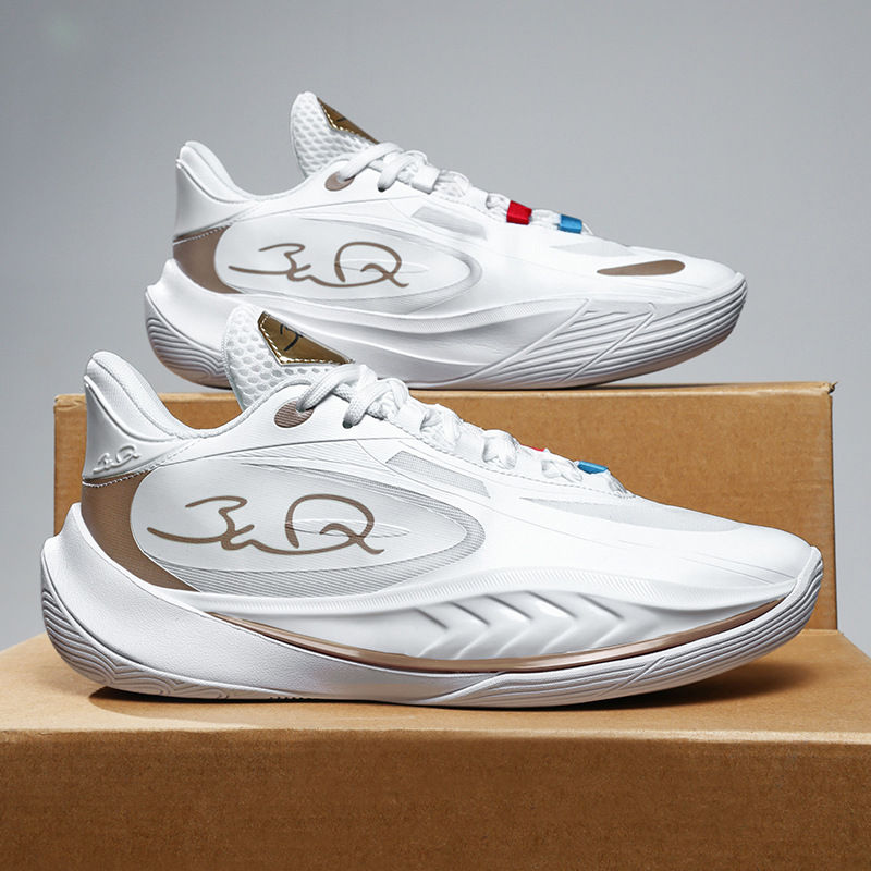 Zapatillas de baloncesto de combate real bajas antideslizantes con absorción de impactos para jóvenes para hombres y mujeres image 4