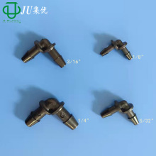 集优品质黑色PP塑料L型90°圆角弯头流体管路Barb接头现货批发