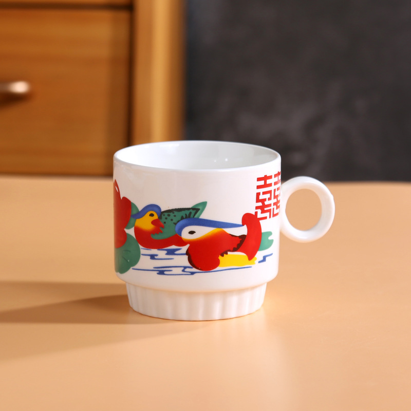 접는 컵 만다린 오리 싱글 컵