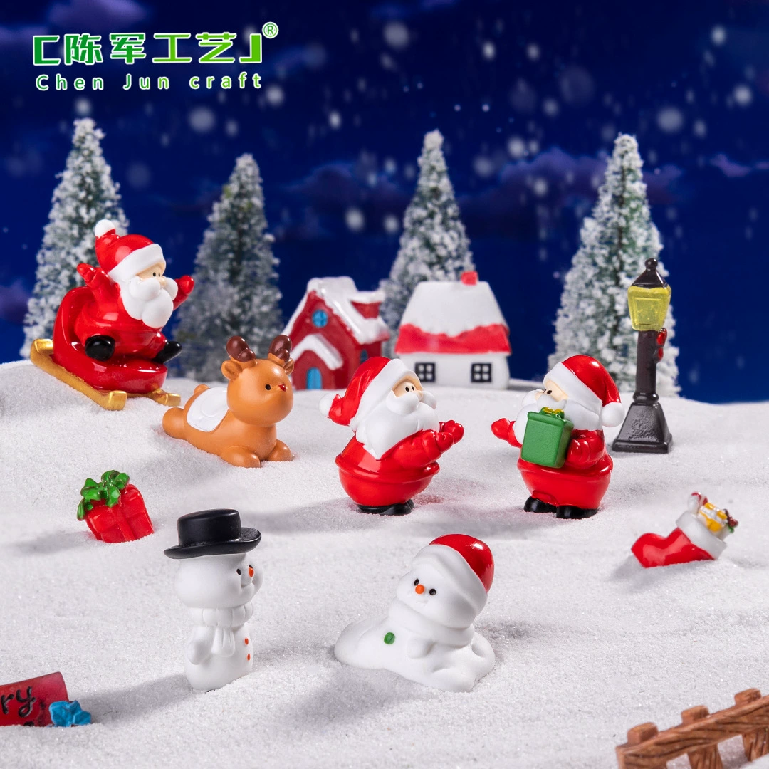 Микро-ландшафтный креативный Санта-Клаус Лось праздничный пейзаж DIY украшения аксессуары мини-украшения