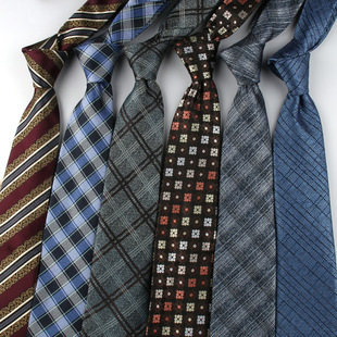 Korean men's tie striped small floral fashion trendy manufacturers selling polyester work casual foreign trade Plaid