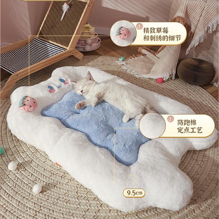Estera del gato para dormir gato estera para dormir Nido de gato alfombra del piso del animal doméstico caliente nido de perro cuatro estaciones universal almohada estera del perro