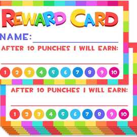 跨境亚马逊新款彩色儿童玩具奖励激励小卡片50张/包5*9厘米批发