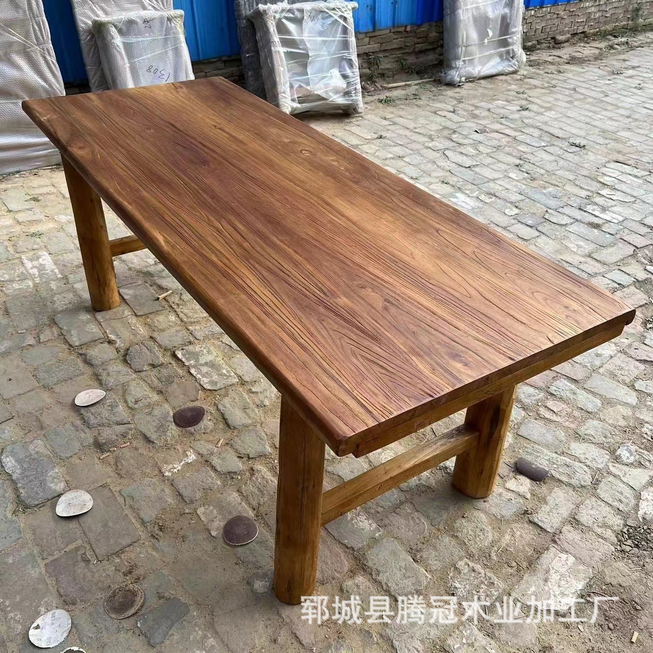 Old Elm Desk Old Door Board Tea Table Home Dining Table Old Wooden Board Bar Retro Coffee Table Solid Wood Small Table