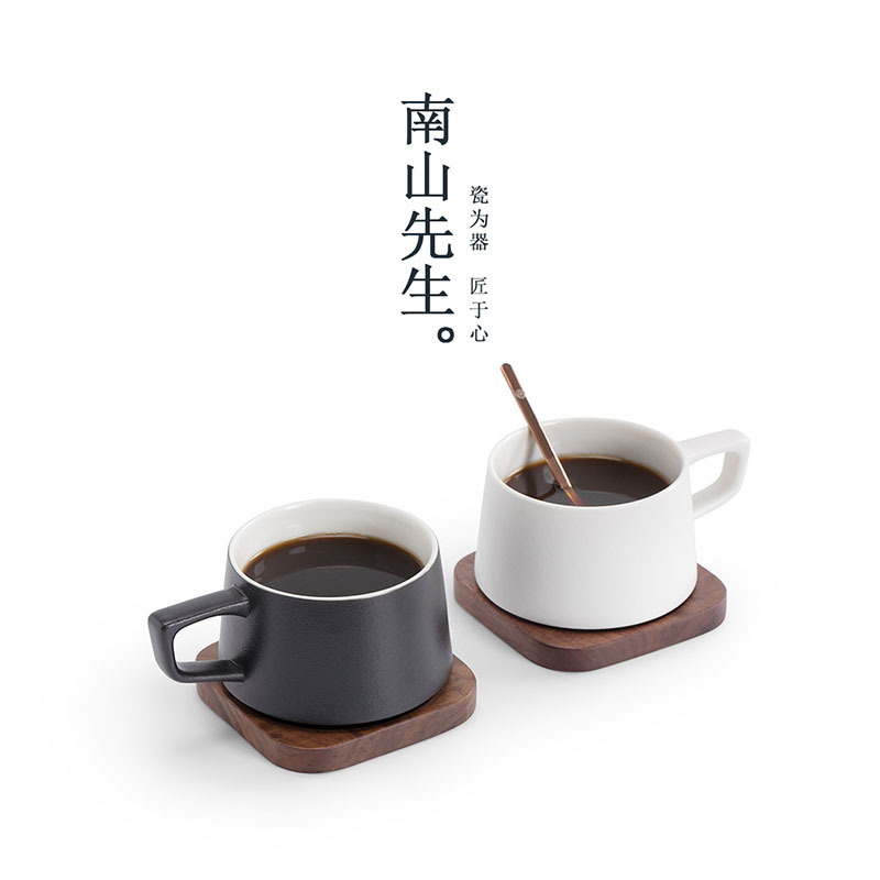 新品2024款咖啡杯家用带杯碟中式轻奢咖啡杯套装高颜值礼盒