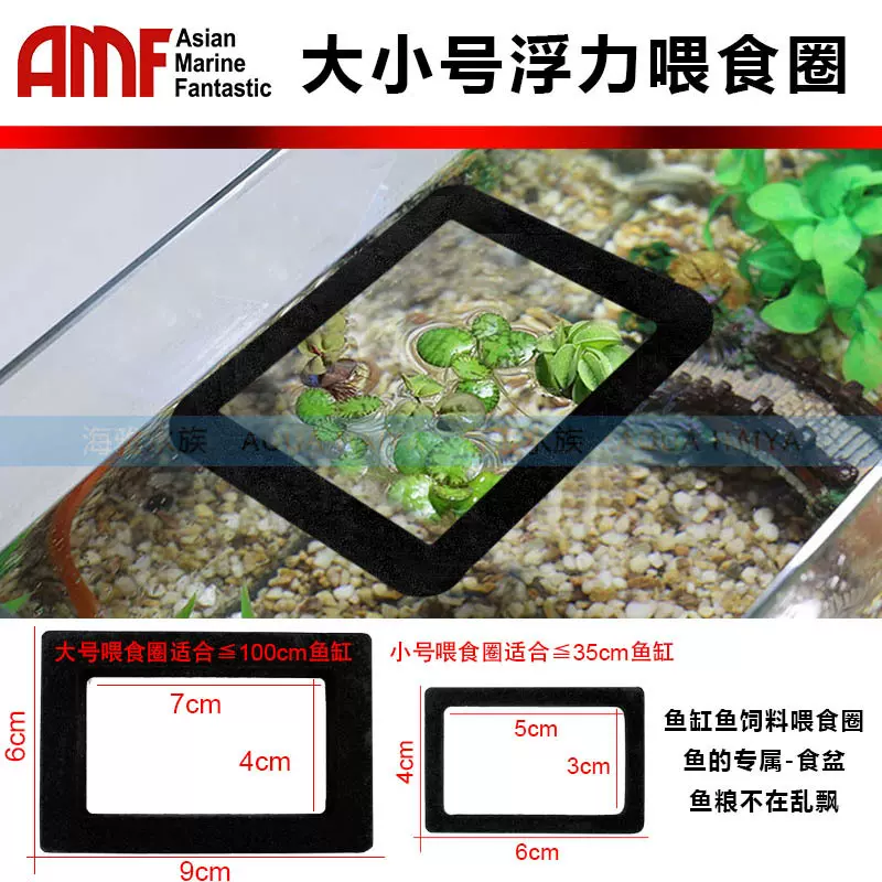 AMF喂食圈浮式喂食器喂食网大号/小号浮式喂食圈只适合60以下鱼缸