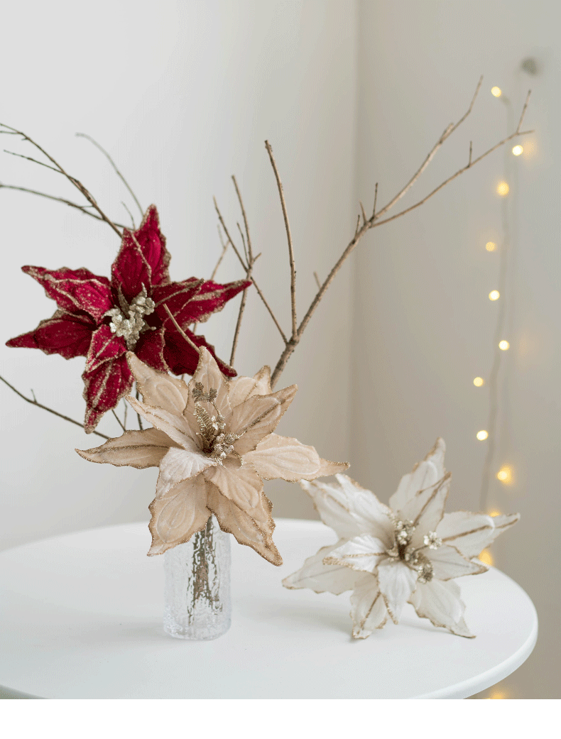 Christmas Simple Style Classic Style Flower Holiday Festival Christmas Tree Decoration display picture 1