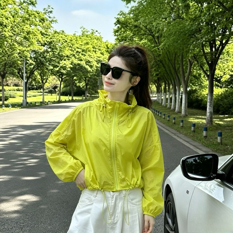Summer New Fashion Versatile Breathable Thin Stand-Up Collar Loose Sun Protection Clothing Women's Anti-Uv Outdoor Jacket Summer New Fashion Versatile Breathable Thin Stand-Up Collar Loose Sun Protection Clothing Women's Anti-Uv Outdoor Jacket