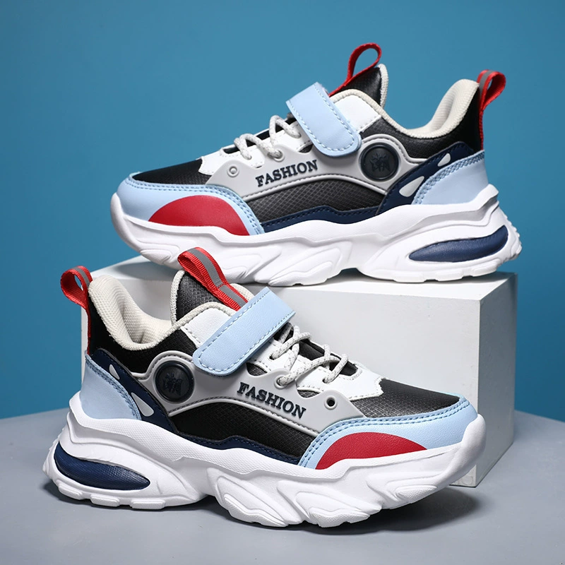 Non-slip demi-season children's sports shoes for boys, fleece keep warm footwear, soft sole, for teenagers, wholesale