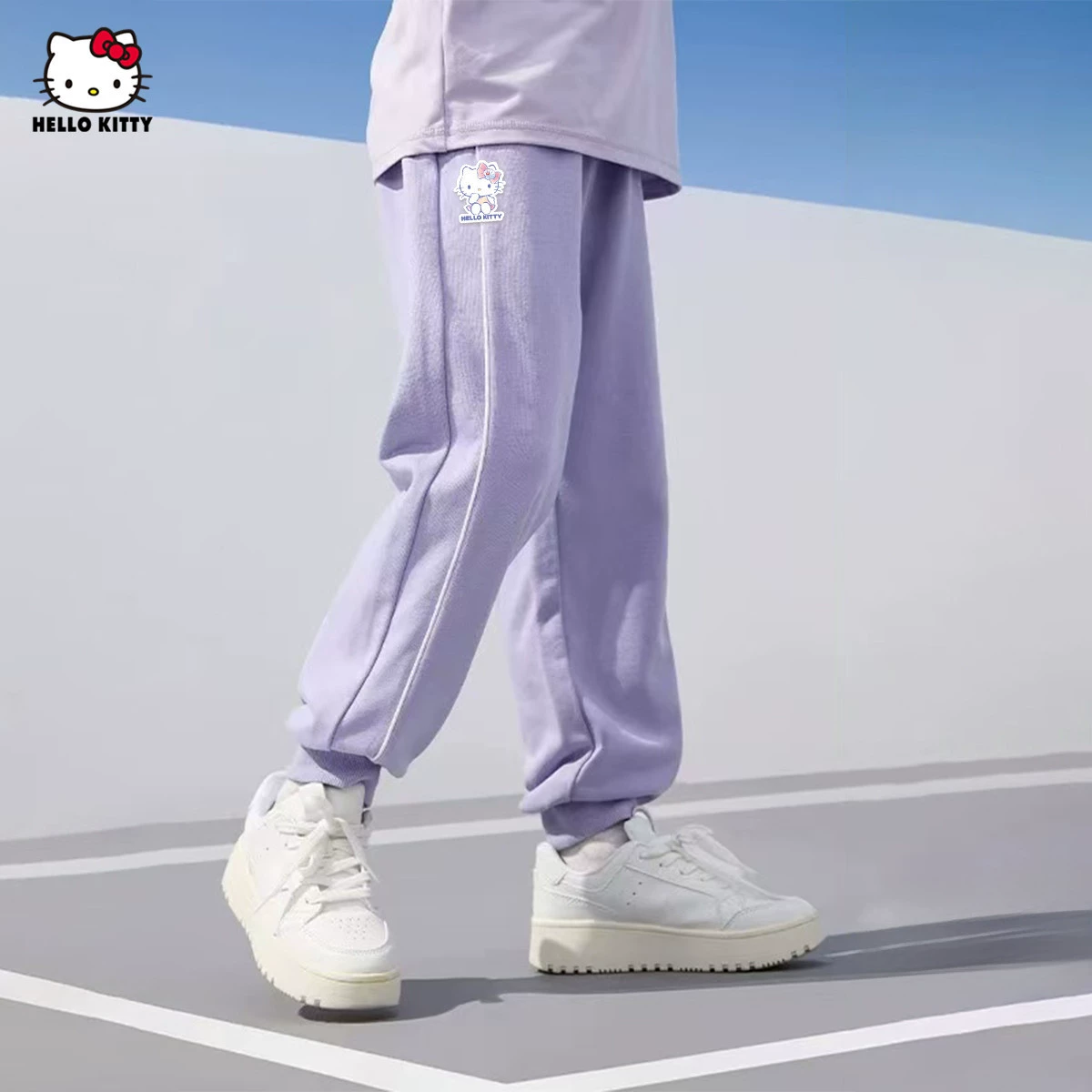 HelloKitty Hello Kitty девушка весна новый стиль брюки 2025 новый повседневный иностранный стиль большие детские брюки