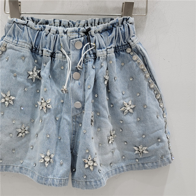 Pantalones Cortos de Mezclilla de Pierna Ancha y Tiro Alto image 3