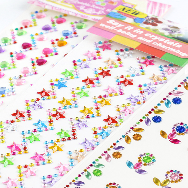 DIY hecho a mano de cristal acrílico coche pegatinas de diamantes de Color Universal pegatinas de diamantes DIY álbum pegatinas decorativas 4 opcionales