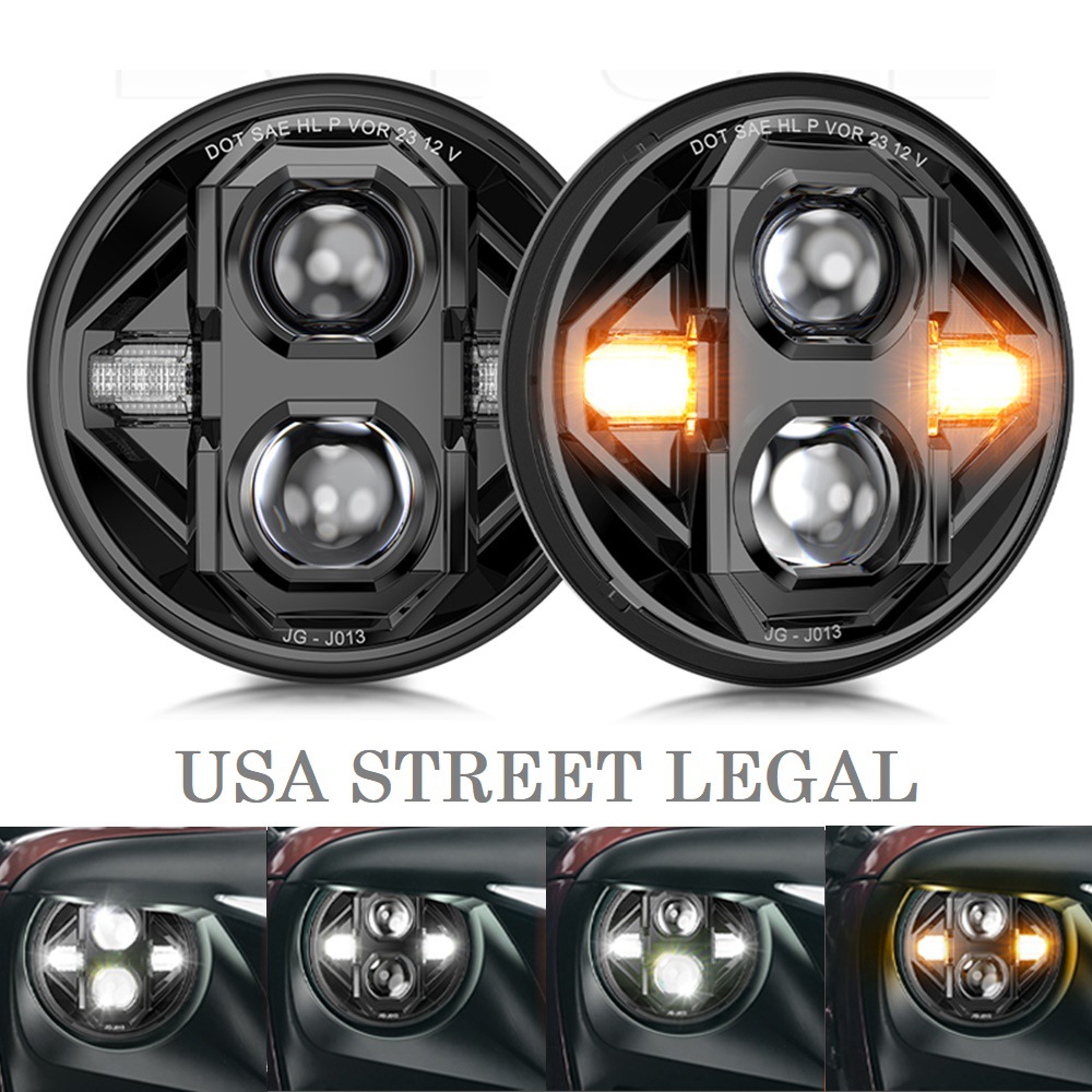 Cross-Border Supply of Dot American Wrangler 7inch Headlights Off-Road Modified Led Headlights Far and Low Beam Headlights
