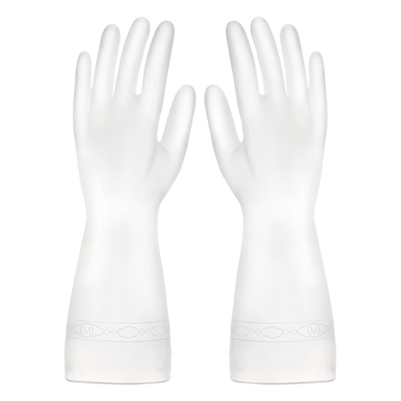 Guantes de limpieza de cocina alargados lavandería doméstica Limpieza de PVC impermeable productos genuinos guantes de goma de nitrilo para el hogar lavado de platos