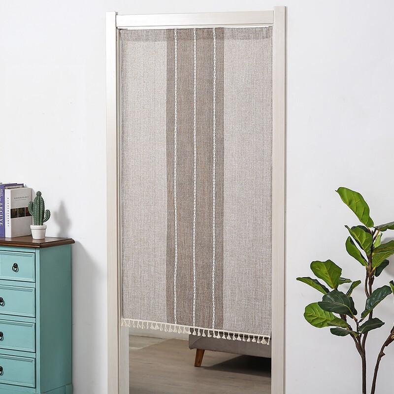 Cross-border Amazon Japanese-style Thickened Kitchen Cotton and Linen Door Curtain Fitting Room Shelter Curtain Japanese-style Half Curtain Japanese Small Curtain