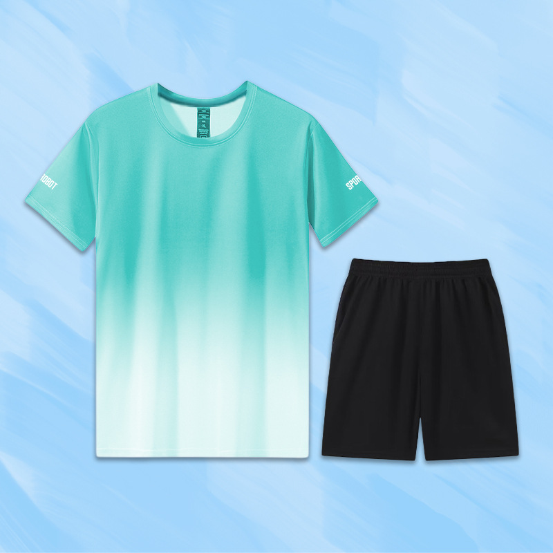 Ropa para correr, equipo, traje deportivo, ropa de fitness para hombres y mujeres, camiseta de secado rápido de seda de hielo, entrenamiento de ciclismo, ropa para correr por la mañana, primavera y verano