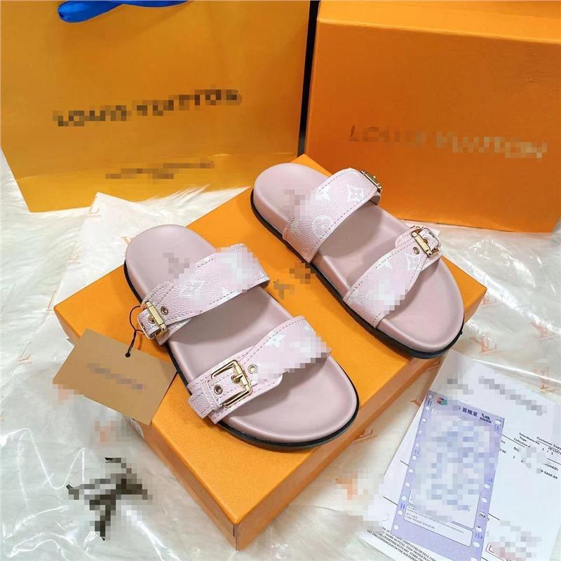 Sandalias de playa de talla grande para mujer, marca L, zapatos planos de playa para mujer, de secado rápido