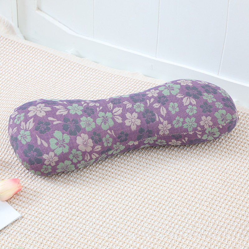 荞麦枕头全棉双层纱护颈椎睡眠枕芯成人圆柱硬枕家用牵引骨头枕|undefined
