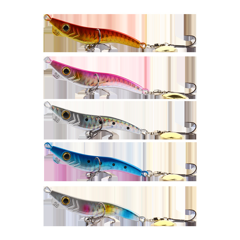 5 Colors Metal Jigging Spoon Fishing Lures Bass Walleye Perch Fresh Water Fishing Lure