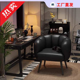 家用卧室轻奢化妆椅梳妆台凳子舒适久坐电脑椅休闲单人沙发美甲椅