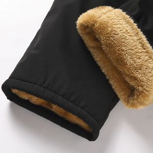 Dad's Winter Outer Wearing Cotton Pants fleece-lined Thickened Middle-aged and Old Men's Loose Three-layer High Waist Deep Cold-proof Warm Cotton Pants