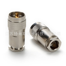 射频SL16连接器 UHF-J7五件套 全铜镀镍 铜针 接RG8线