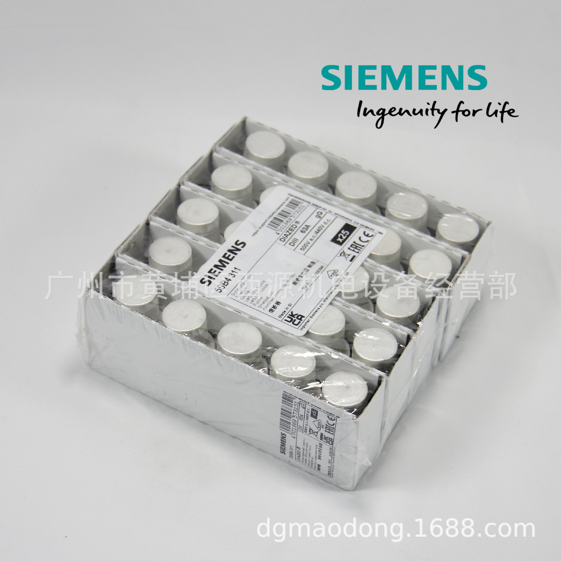 5SB4311 西门子熔断器 DIII In=63A In=500V AC/440V DC gG