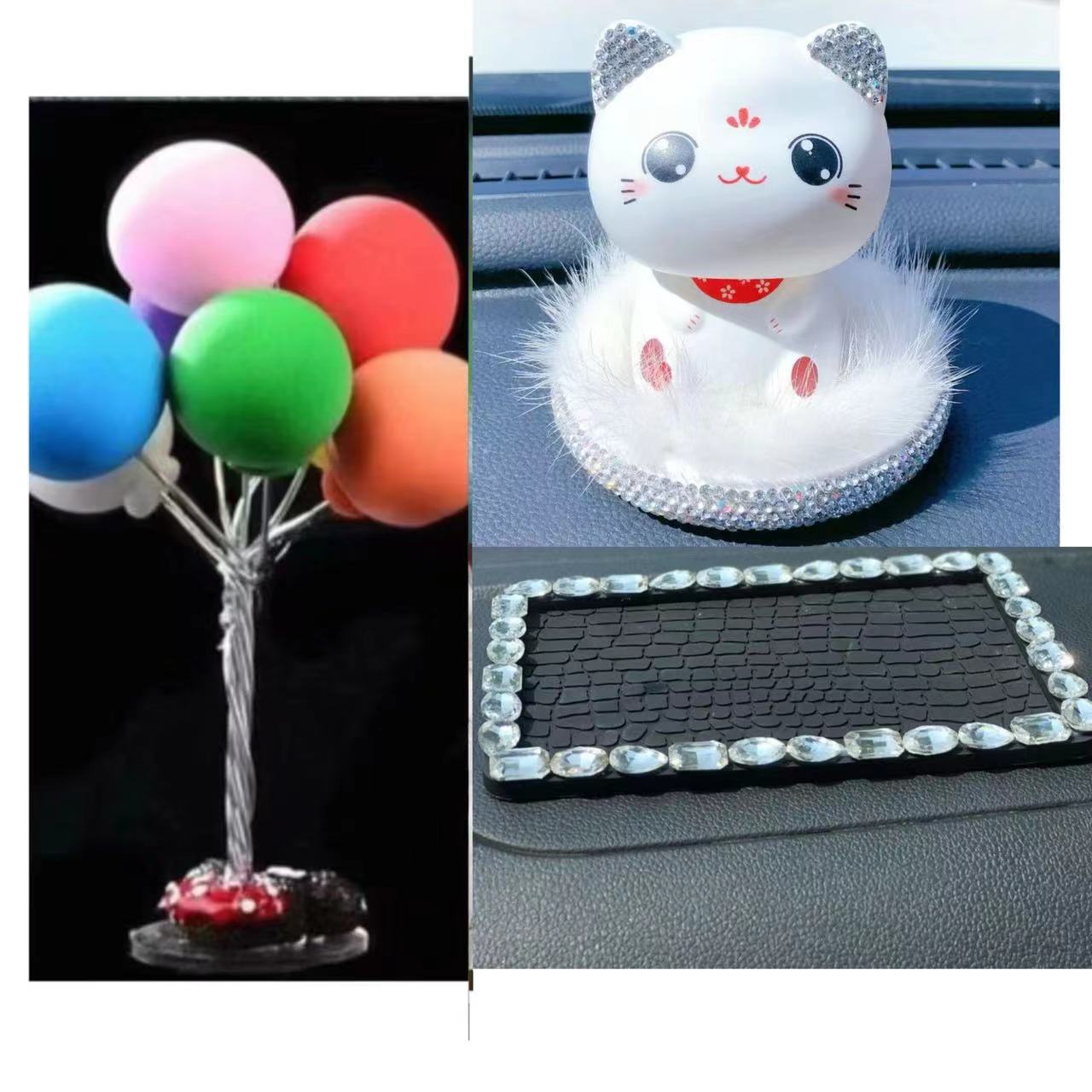 Adornos de coche accesorios de coche lindo creativo dibujos animados suministros de coche decoración femenina plástico belleza noche pensamiento