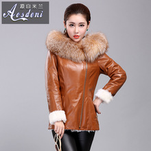 小个子短款显瘦秋冬新款羊羔皮毛一体皮衣2025真皮修身休闲外套女