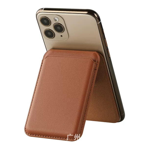Suitable for Apple 12 and Above Series Support Magnetic Holder Card Holder Magsafe Magnetic Pu Support Card Holder Wholesale