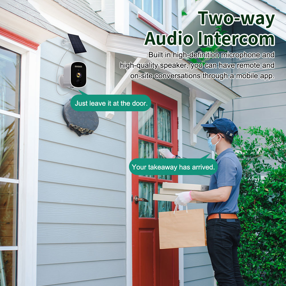 Solar battery HD night vision camera, wireless installation