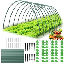 绿色园艺植物花卉蔬菜温室纤维棒防虫网拱形套装DIY拱形防鸟防护