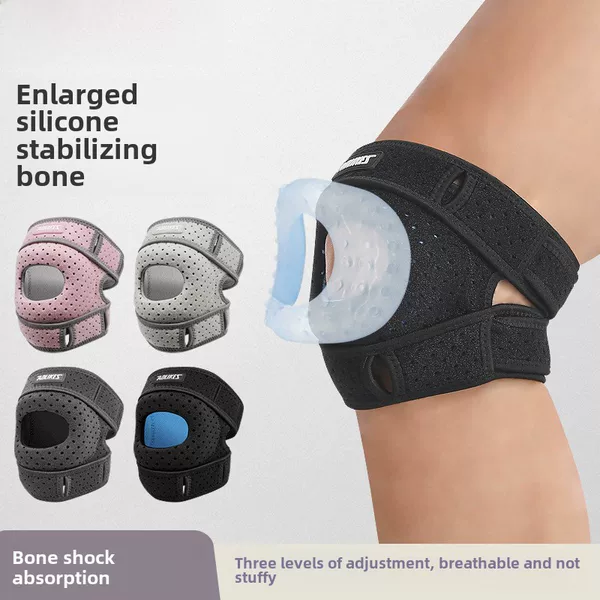 Patella with knee pads running riding double strap sports knee pads can adjust the pressure shock absorption patella
