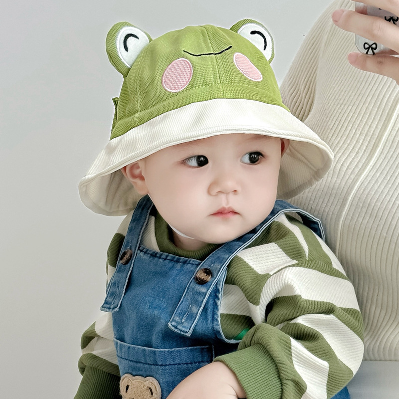 Sombreros infantiles primavera y otoño lindos gorros de pescadores de chicas mujeres y hombres bebés coreanos sombreros de cuenca