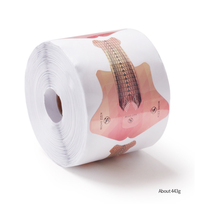 Nuevo arte de uñas transfronterizo alargado titular de papel desmontable en forma de pez Herramienta de extensión de fototerapia francesa titular de papel 100/300 piezas