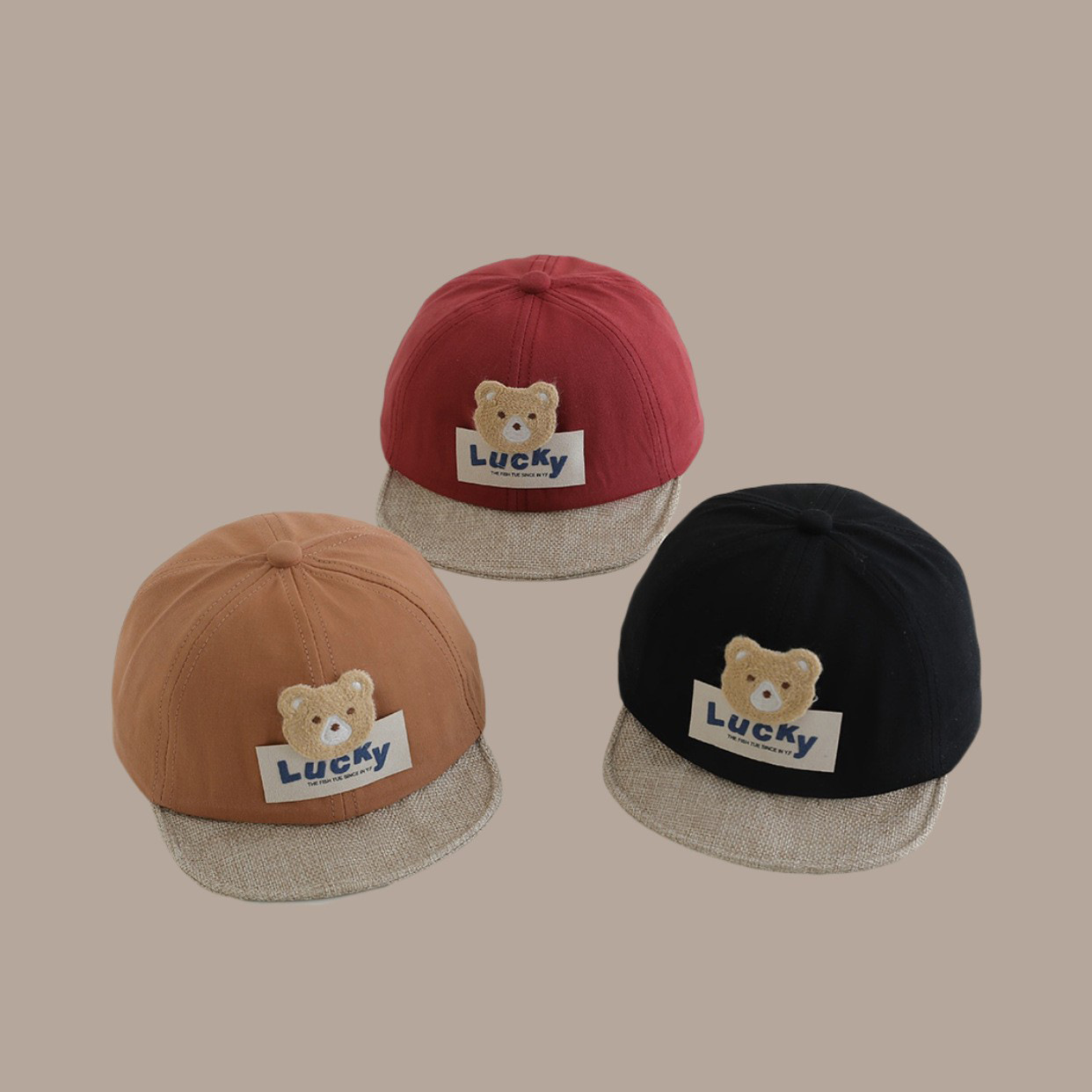 Sombrero coreano para bebés primavera y otoño lindos osos sombreros de béisbol de ala suave para bebés varones sombreros de moda para niños pequeños