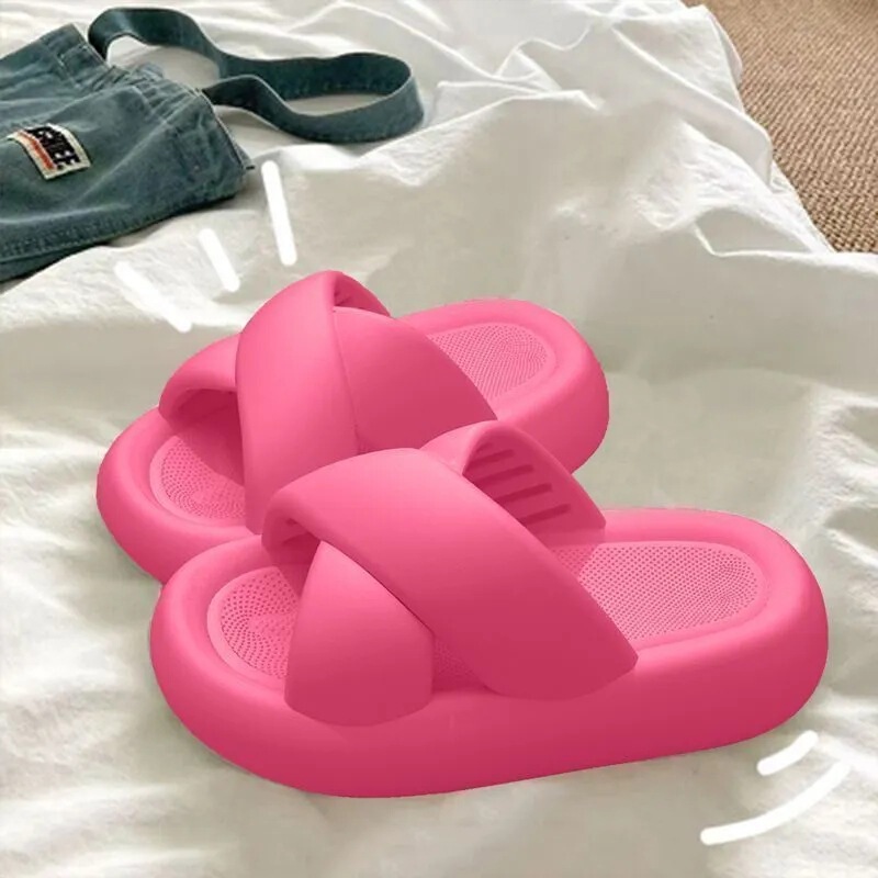 [EVA High Elastic Comfortable Sole] Thick Sole High Color Value Sandals and Slippers Women's Summer Wear Sandals Light Slippers slipper