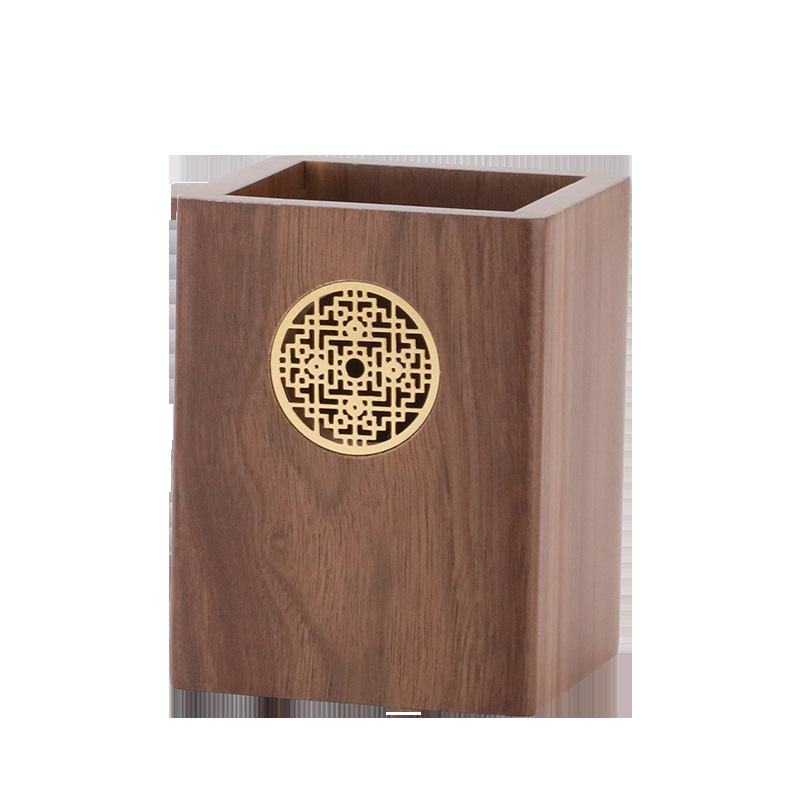 호두 라운드 창 펜 컨테이너