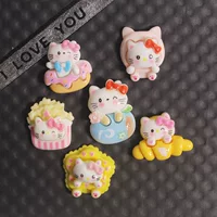 Новый мультфильм смола аксессуар милый котенок diy кремовый клей для телефона чехол патч стакан для хранения материал